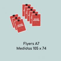 Flyers A7 (Medidas 74 x 105 mm)